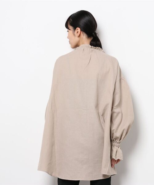 Samansa Mos2 blue（サマンサモスモスブルー）の「袖レースブラウス（シャツ/ブラウス・レディース・オフホワイト/ミント/モカ・ﾌﾘ-）」の4枚目の写真