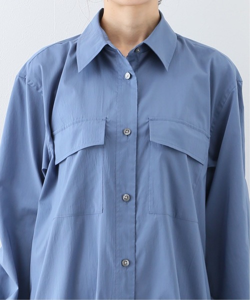 Spick & Span（スピックアンドスパン）の「#ヴィンテージライクタフタシャツワンピース◆（シャツワンピース・レディース・レンガ/サックスブルー・FREE）」の15枚目の写真