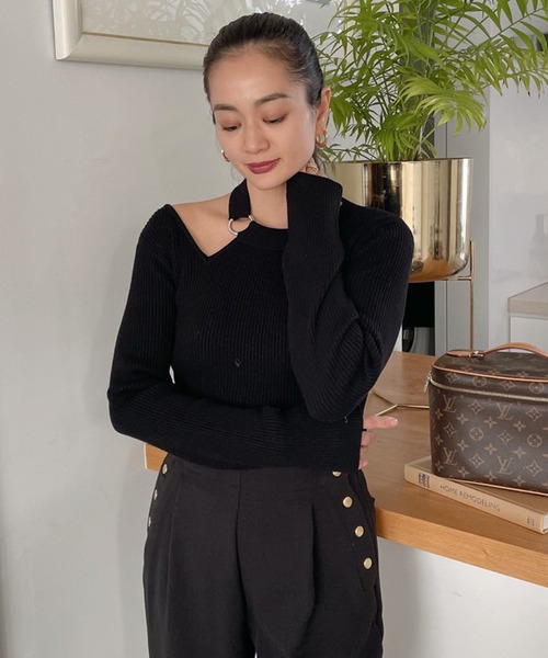 Vicente（ヴィセンテ）の「Matilda knit（ニット/セーター・レディース・グレー/ブラック・FREE）」の2枚目の写真