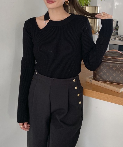 Vicente（ヴィセンテ）の「Matilda knit（ニット/セーター・レディース・グレー/ブラック・FREE）」の15枚目の写真