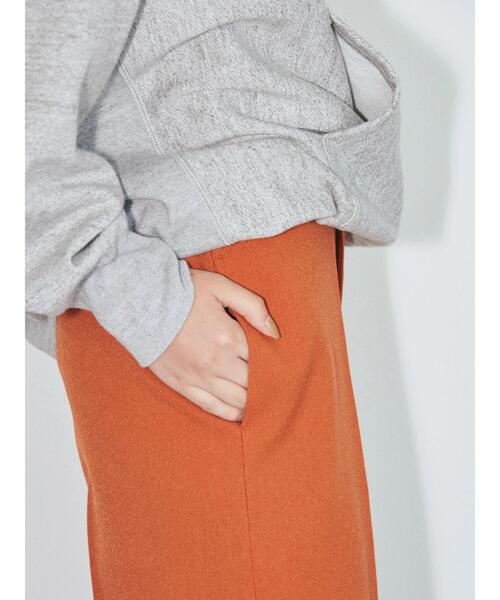 GARAGE OF GOOD CLOTHING（ガレージオブグッドクロージング）の「ウールライクサージパンツ＊（その他パンツ・レディース・オレンジ/ライトベージュ/ブラック・36/38）」の9枚目の写真
