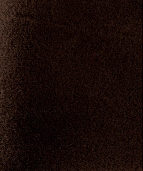 ANGIE（アンジー）の「ノーカラーエコファーコート（ノーカラーコート・レディース・ブラウン/アイボリー・FREE）」の14枚目の写真