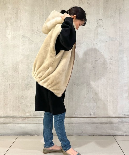 美品　ビアズリー エコファーベスト　再値下げ BEARDSLEY（ビアズリー）の「広めのアームホール《a point etc》エコ