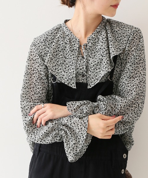 SLOBE IENA（スローブイエナ）の「フリルカラーブラウス【手洗い可能】◆（シャツ/ブラウス・レディース・ブラック/ナチュラル/パープル系その他・FREE）」の17枚目の写真