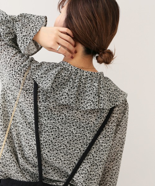 SLOBE IENA（スローブイエナ）の「フリルカラーブラウス【手洗い可能】◆（シャツ/ブラウス・レディース・ブラック/ナチュラル/パープル系その他・FREE）」の13枚目の写真