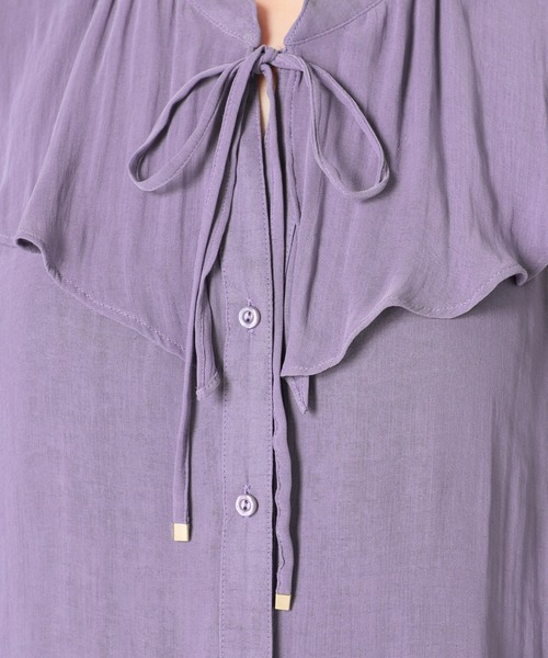 SLOBE IENA（スローブイエナ）の「フリルカラーブラウス【手洗い可能】◆（シャツ/ブラウス・レディース・ブラック/ナチュラル/パープル系その他・FREE）」の19枚目の写真