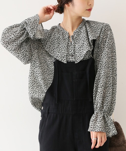 SLOBE IENA（スローブイエナ）の「フリルカラーブラウス【手洗い可能】◆（シャツ/ブラウス・レディース・ブラック/ナチュラル/パープル系その他・FREE）」の10枚目の写真