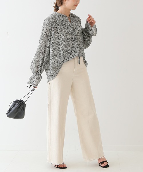 SLOBE IENA（スローブイエナ）の「フリルカラーブラウス【手洗い可能】◆（シャツ/ブラウス・レディース・ブラック/ナチュラル/パープル系その他・FREE）」の5枚目の写真