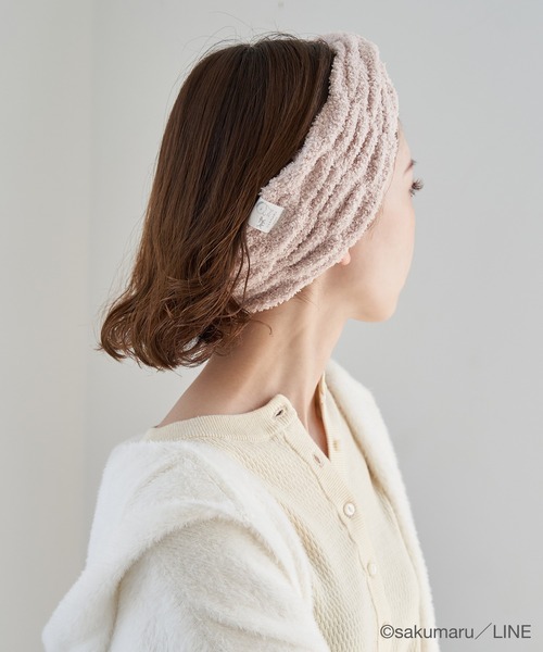 ROPE' PICNIC(ロペピクニック)の「【うさまる×ROPE' PICNIC】マシュマロタッチヘアターバン(ヘアバンド・レディース・ピンク/キナリ・FREE)」の4枚目の写真