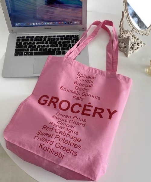 LAC-VERT（ラック・ヴェール）の「カラーコットントートバッグ（トートバッグ・レディース・イエロー/グリーン/ピンク・FREE）」の20枚目の写真