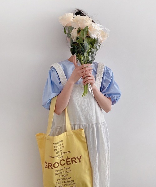 LAC-VERT（ラック・ヴェール）の「カラーコットントートバッグ（トートバッグ・レディース・イエロー/グリーン/ピンク・FREE）」の8枚目の写真