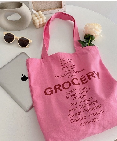 LAC-VERT（ラック・ヴェール）の「カラーコットントートバッグ（トートバッグ・レディース・イエロー/グリーン/ピンク・FREE）」の21枚目の写真