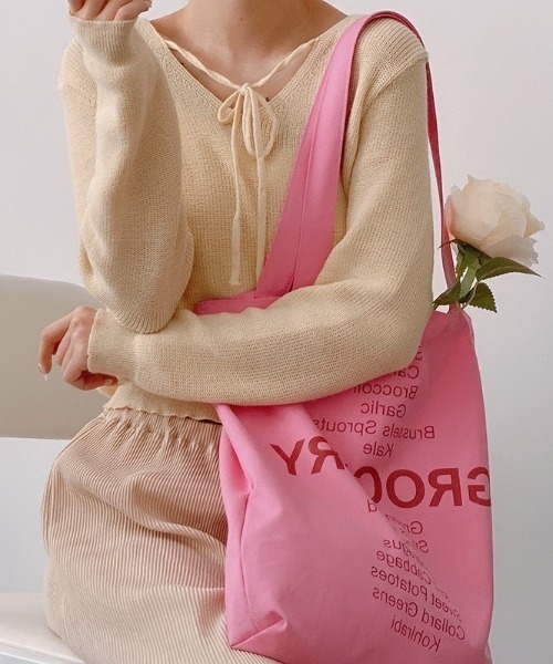 LAC-VERT（ラック・ヴェール）の「カラーコットントートバッグ（トートバッグ・レディース・イエロー/グリーン/ピンク・FREE）」の19枚目の写真