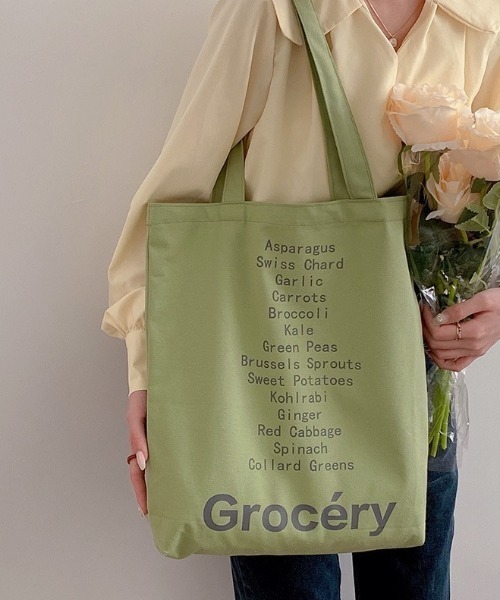 LAC-VERT（ラック・ヴェール）の「カラーコットントートバッグ（トートバッグ・レディース・イエロー/グリーン/ピンク・FREE）」の6枚目の写真