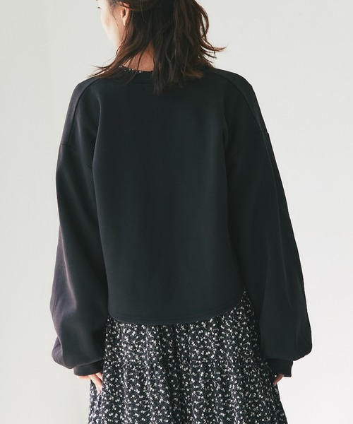 and R（アンドアール）の「スウェットカーディガン（カーディガン/ボレロ・レディース・ホワイト/ブラック・FREE）」の13枚目の写真