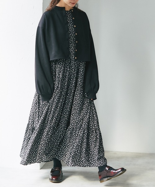 and R（アンドアール）の「スウェットカーディガン（カーディガン/ボレロ・レディース・ホワイト/ブラック・FREE）」の9枚目の写真