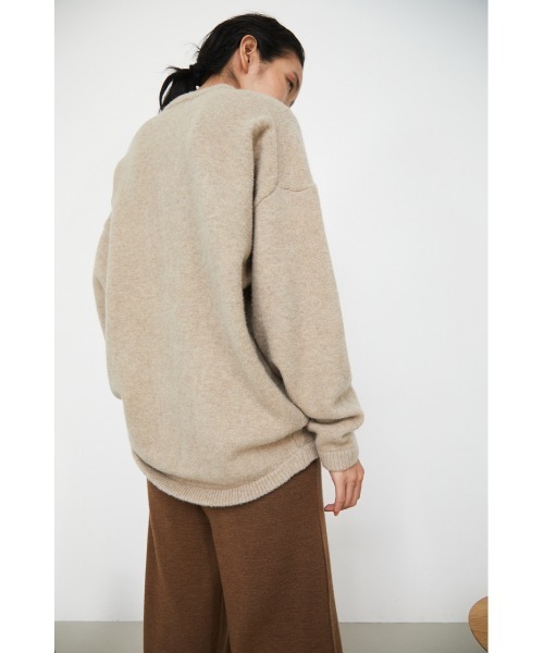 RIM.ARK(リムアーク)の「Back volume knit cardigan(カーディガン/ボレロ・レディース・グリーン/ブラック/ベージュ・FREE)」の12枚目の写真