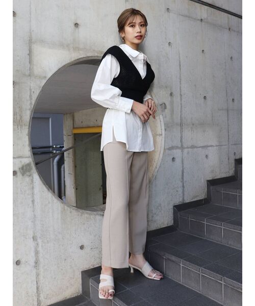 MURUA（ムルーア）の「タックハイウエストパンツ（スラックス・レディース・ブラック/パープル/その他1・1/2）」の22枚目の写真