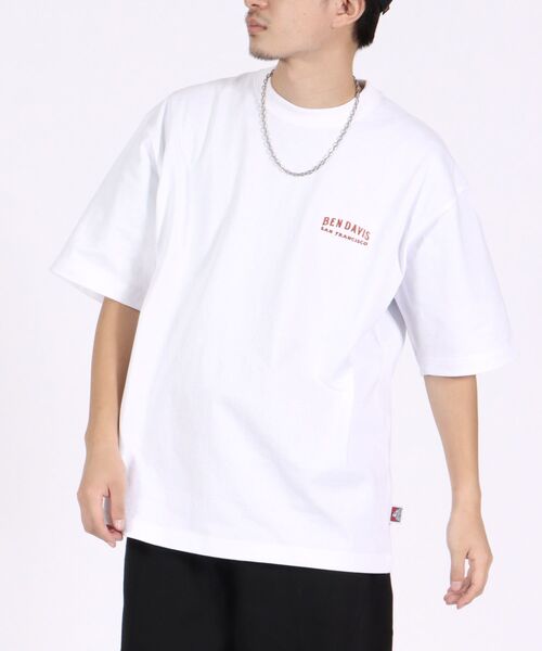BEN DAVIS(ベンデイビス)の「【BEN DAVIS(ベンデイビス)】BARBERSHOP EMBROIDERY BIG TEE / バーバーショップ 床屋風 バック刺繍 ビッグ Tシャツ(Tシャツ/カットソー・メンズ・ブルー系その他2/ホワイト/ベージュ系その他/チャコール・MEDIUM/X-LARGE/LARGE)」の7枚目の写真