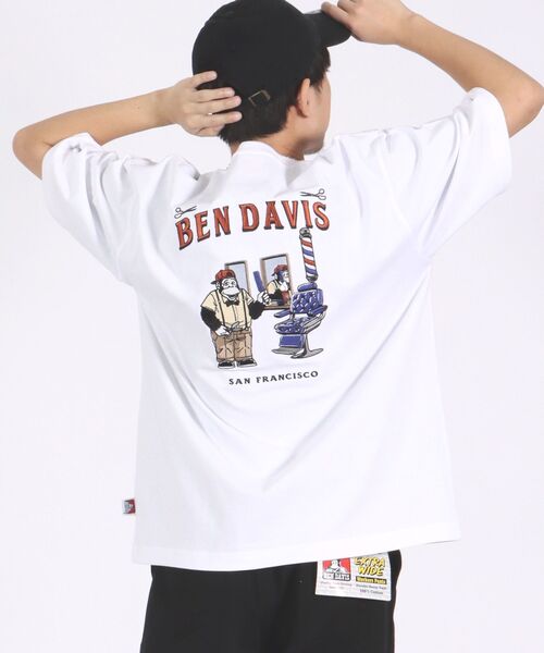 BEN DAVIS(ベンデイビス)の「【BEN DAVIS(ベンデイビス)】BARBERSHOP EMBROIDERY BIG TEE / バーバーショップ 床屋風 バック刺繍 ビッグ Tシャツ(Tシャツ/カットソー・メンズ・ブルー系その他2/ホワイト/ベージュ系その他/チャコール・MEDIUM/X-LARGE/LARGE)」の8枚目の写真