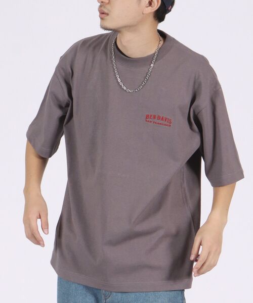 BEN DAVIS(ベンデイビス)の「【BEN DAVIS(ベンデイビス)】BARBERSHOP EMBROIDERY BIG TEE / バーバーショップ 床屋風 バック刺繍 ビッグ Tシャツ(Tシャツ/カットソー・メンズ・ブルー系その他2/ホワイト/ベージュ系その他/チャコール・MEDIUM/X-LARGE/LARGE)」の9枚目の写真
