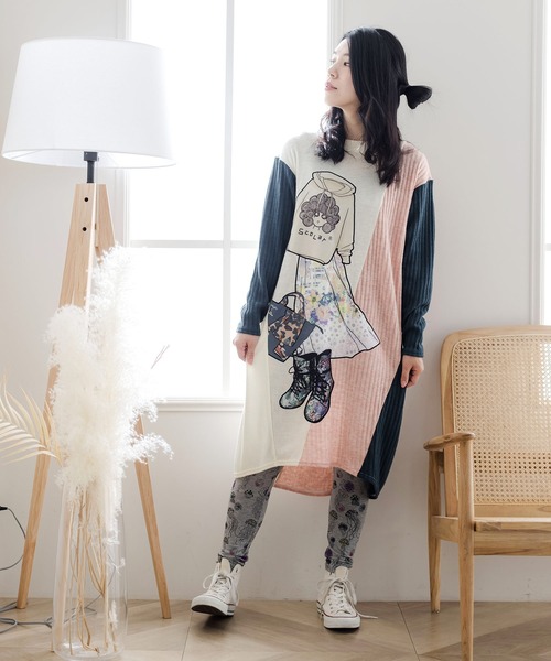 セール スタイリング柄アップリケ ニットソーワンピース ワンピース Scolar スカラー のファッション通販 Zozotown