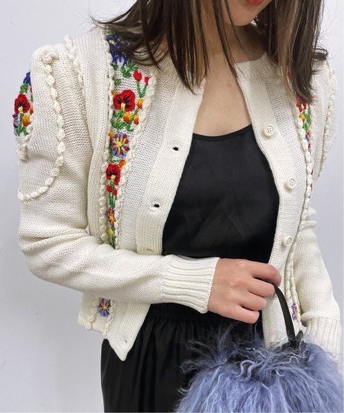 EDIT. FOR LULU（エディットフォールル）の「花柄刺繍カーディガン