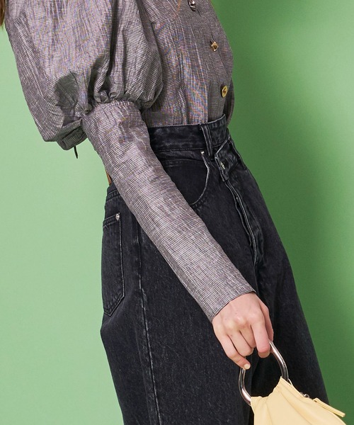 MAISON SPECIAL（メゾンスペシャル）の「リネンワッシャーパフスリーブトップ【MAISON SPECIAL/メゾンスペシャル】（シャツ/ブラウス・レディース・グレー/グレイッシュベージュ/ブラック・FREE）」の13枚目の写真