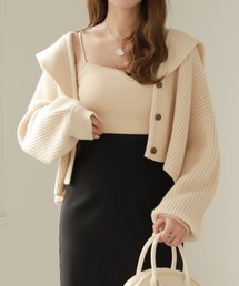 Heather | セーラーカラーニットカーディガン　263123(カーディガン/ボレロ)