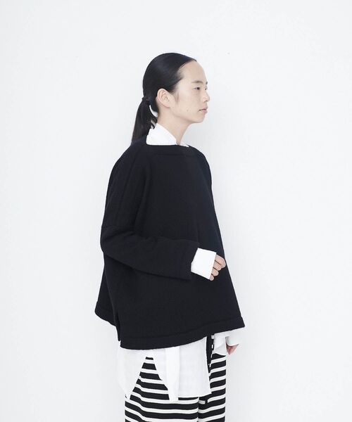 LA MARINE FRANCAISE（マリン フランセーズ）の「BASQUE WOOL WIDE SWEATER（ニット/セーター・レディース・カーキ/ブラック/オフホワイト・F）」の7枚目の写真