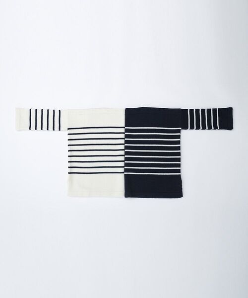 LA MARINE FRANCAISE（マリン フランセーズ）の「BASQUE WOOL WIDE SWEATER（ニット/セーター・レディース・カーキ/ブラック/オフホワイト・F）」の8枚目の写真