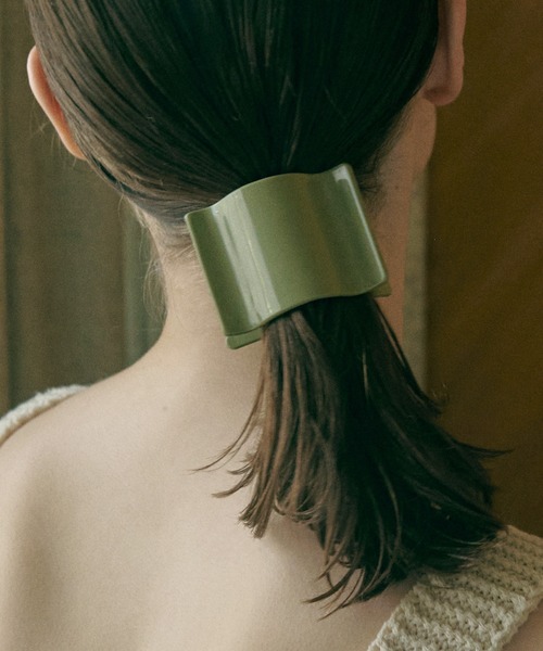 no.158 再販♡グリーン×ホワイトのヘアクリップ✩.*˚ no.158 再販♡グリーン×ホワイトのヘアクリップ✩.*˚ no.158 再販