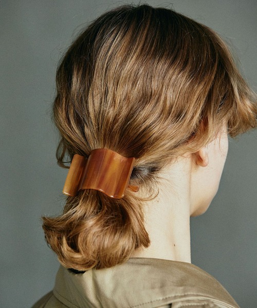 GOLDY(ゴールディ)の「ワイド ウェーブ アセチ ヘアー クリップ(バレッタ/ヘアクリップ・レディース・ライトグレー/ブラウン/ブルー/マスタード/ホワイト/オレンジ/ラベンダー/ダークブラウン/グリーン・FREE)」の22枚目の写真