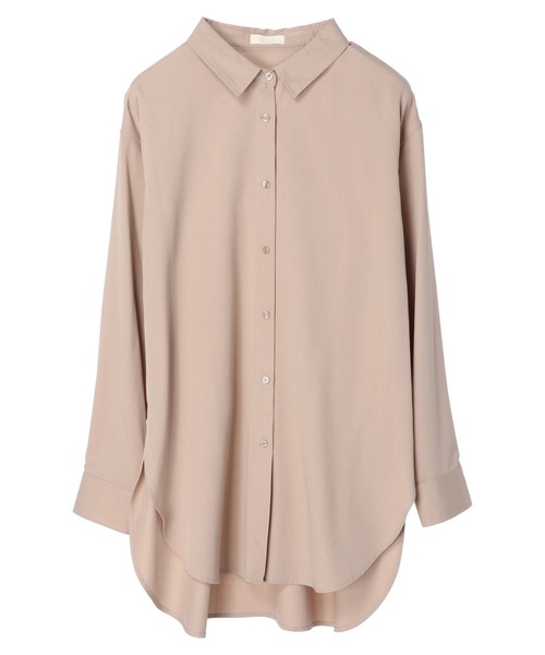 earth music&ecology（アースミュージックアンドエコロジー）の「微起毛シャツチュニック*（シャツ/ブラウス・レディース・オフホワイト/グレイッシュベージュ・FREE）」の21枚目の写真