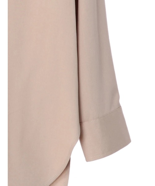 earth music&ecology（アースミュージックアンドエコロジー）の「微起毛シャツチュニック*（シャツ/ブラウス・レディース・オフホワイト/グレイッシュベージュ・FREE）」の14枚目の写真