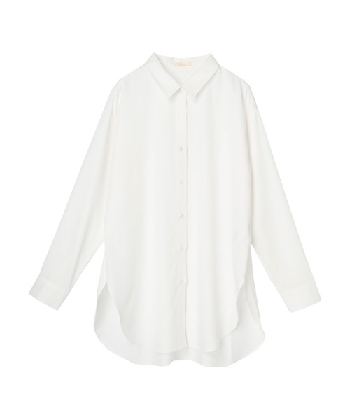 earth music&ecology（アースミュージックアンドエコロジー）の「微起毛シャツチュニック*（シャツ/ブラウス・レディース・オフホワイト/グレイッシュベージュ・FREE）」の22枚目の写真