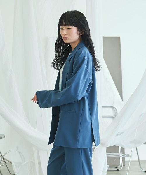 VACANCY(ヴァカンシー)の「SETUP 2B JACKET(テーラードジャケット・レディース・ブルー/ブラック・FREE)」の18枚目の写真