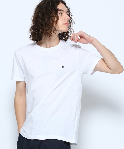 TOMMY HILFIGER（トミーヒルフィガー）の「HILFIGERバックロゴTシャツ（Tシャツ/カットソー・メンズ・カーキ/ホワイト/ブラック/レッド・X-LARGE/MEDIUM/LARGE/SMALL/XX-LARGE）」の5枚目の写真