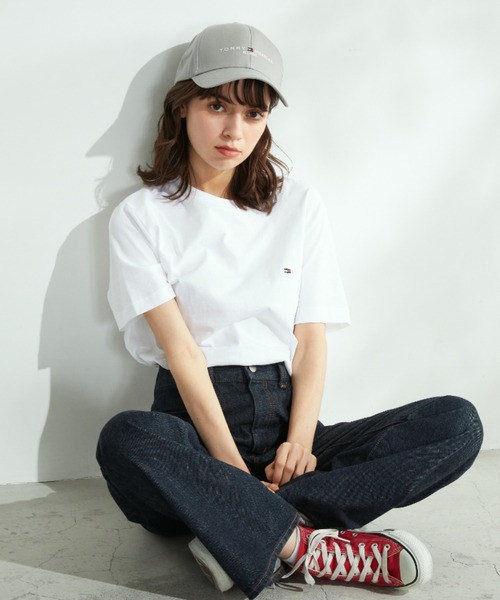 TOMMY HILFIGER（トミーヒルフィガー）の「HILFIGERバックロゴTシャツ（Tシャツ/カットソー・メンズ・カーキ/ホワイト/ブラック/レッド・X-LARGE/MEDIUM/LARGE/SMALL/XX-LARGE）」の16枚目の写真