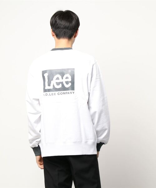 Lee（リー）の「【Lee】バックプリントリンガークルーネックスウェット（スウェット・メンズ・ホワイト・XL/L/M）」の2枚目の写真