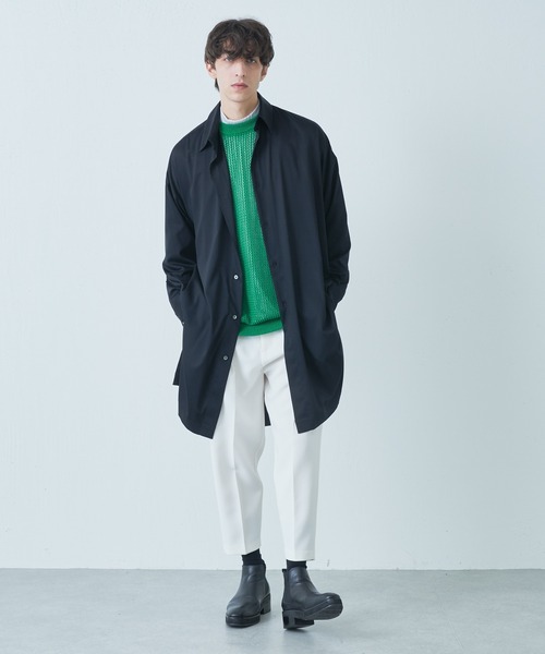 Lui's（ルイス）の「バンブーレーヨンNEWロングシャツ（シャツ/ブラウス・メンズ・ホワイト/ブラック・FREE）」の14枚目の写真