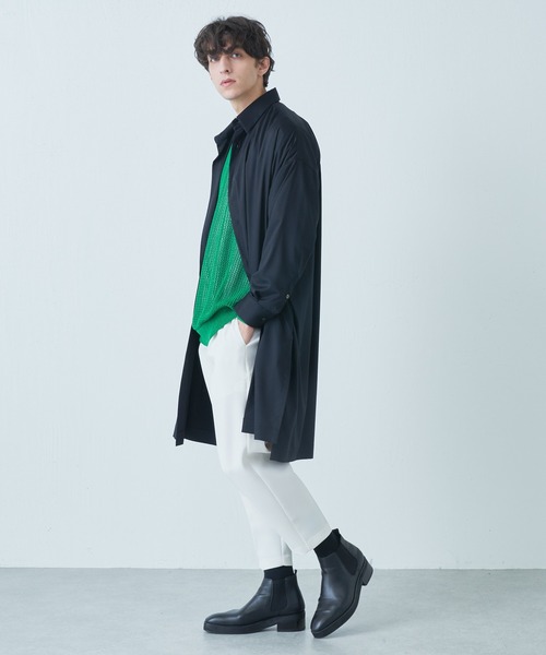 Lui's（ルイス）の「バンブーレーヨンNEWロングシャツ（シャツ/ブラウス・メンズ・ホワイト/ブラック・FREE）」の22枚目の写真