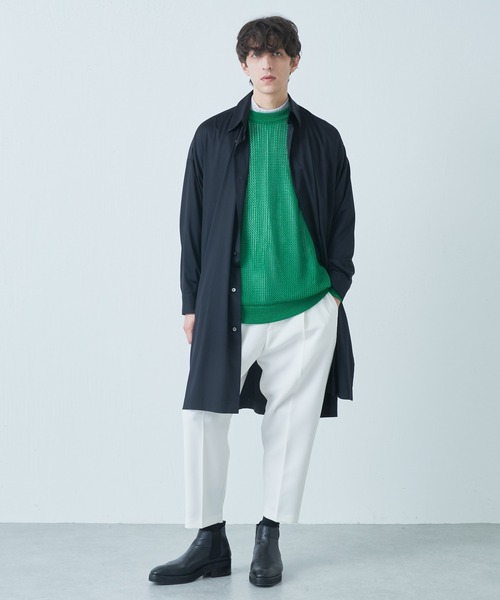 Lui's（ルイス）の「バンブーレーヨンNEWロングシャツ（シャツ/ブラウス・メンズ・ホワイト/ブラック・FREE）」の18枚目の写真