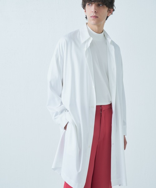 Lui's（ルイス）の「バンブーレーヨンNEWロングシャツ（シャツ/ブラウス・メンズ・ホワイト/ブラック・FREE）」の12枚目の写真