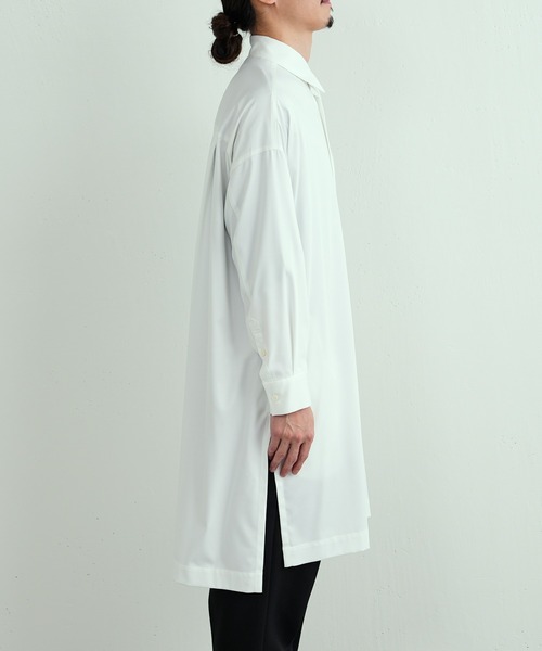 Lui's（ルイス）の「バンブーレーヨンNEWロングシャツ（シャツ/ブラウス・メンズ・ホワイト/ブラック・FREE）」の11枚目の写真