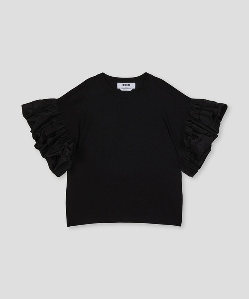 MSGM（エムエスジーエム）の「ラッフルスリーブ トップ（Tシャツ 