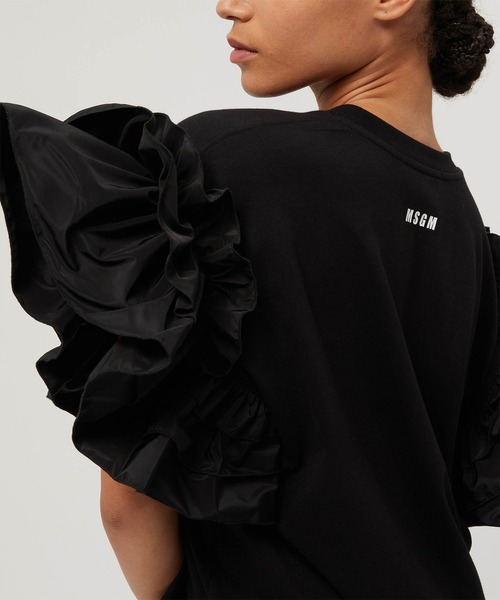MSGM（エムエスジーエム）の「ラッフルスリーブ トップ（Tシャツ 