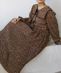 Bab | パイピングカラープリーツワンピース(ワンピース)