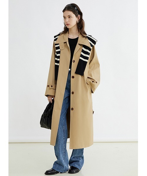 Fano Studios(ファノ ストゥディオズ)の「【Fano Studios】Waist belt straight trench coat FC22W019(トレンチコート・レディース・ベージュ・L/M/S)」の3枚目の写真
