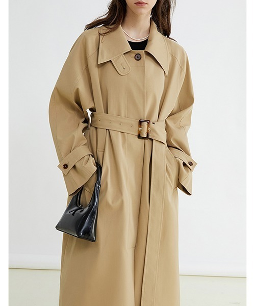 Fano Studios(ファノ ストゥディオズ)の「【Fano Studios】Waist belt straight trench coat FC22W019(トレンチコート・レディース・ベージュ・L/M/S)」の6枚目の写真